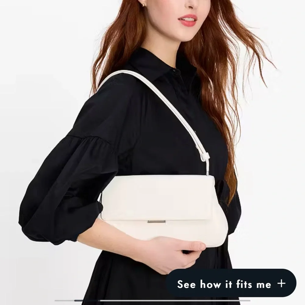 kate spade White Leather Shoulder Bag